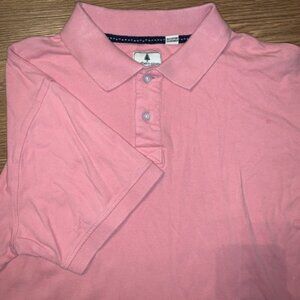 Southern Pines Polo Shirt XL Mens Solid Pink Short Sleeve Casual